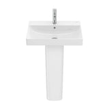 Porcelain Washbasin with Pedestal Gloss Ona 60 cm White Roca