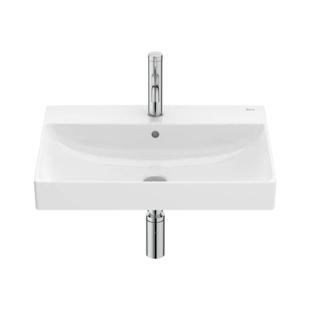 Lavabo de Porcelana con Semipedestal Ona 60 cm Blanco Roca - Vista 2