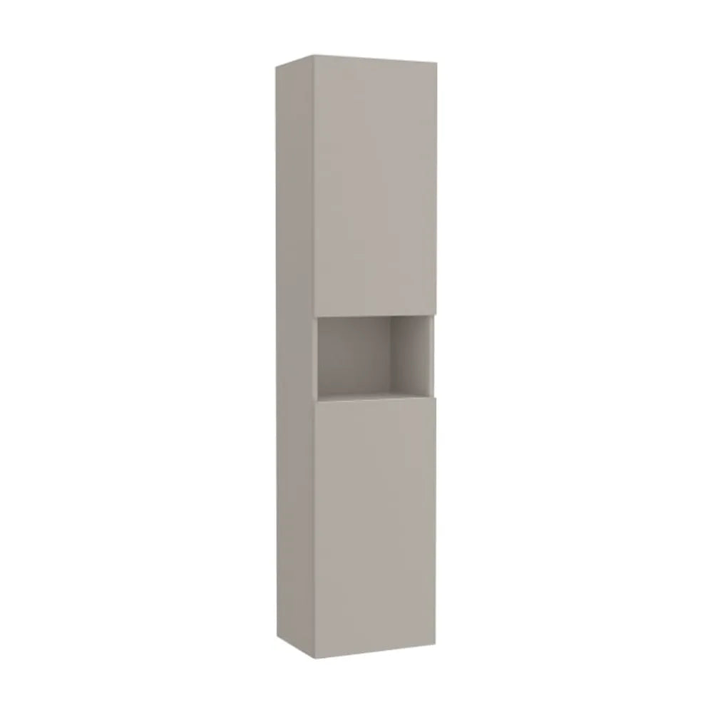 Mueble auxiliar de 40 cm de ancho con repisa abierta en color gris arena Delta Ona Roca - Vista 1