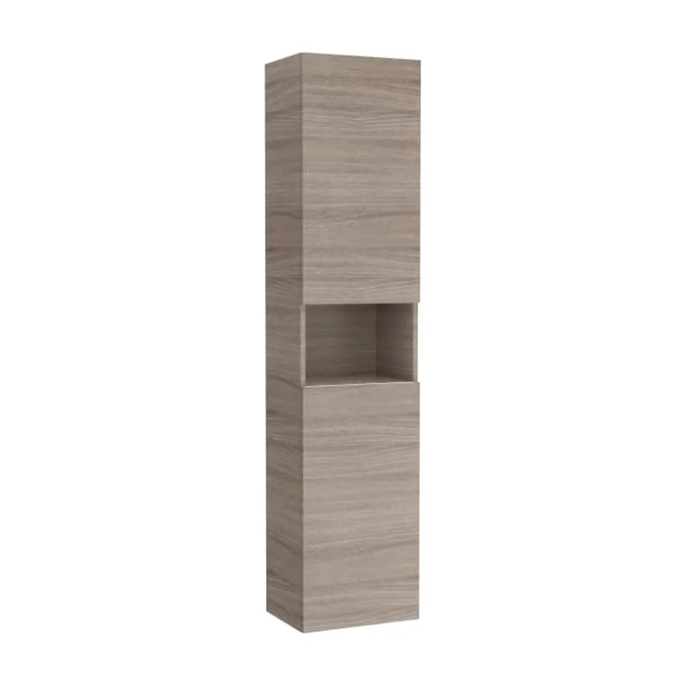 Mueble auxiliar de 40 cm de ancho con repisa abierta en color olmo oscuro Delta Ona Roca - Vista 1