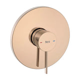 Grifo monomando para ducha 16cm de diámetro empotrable y de color oro rosado Ona Roca