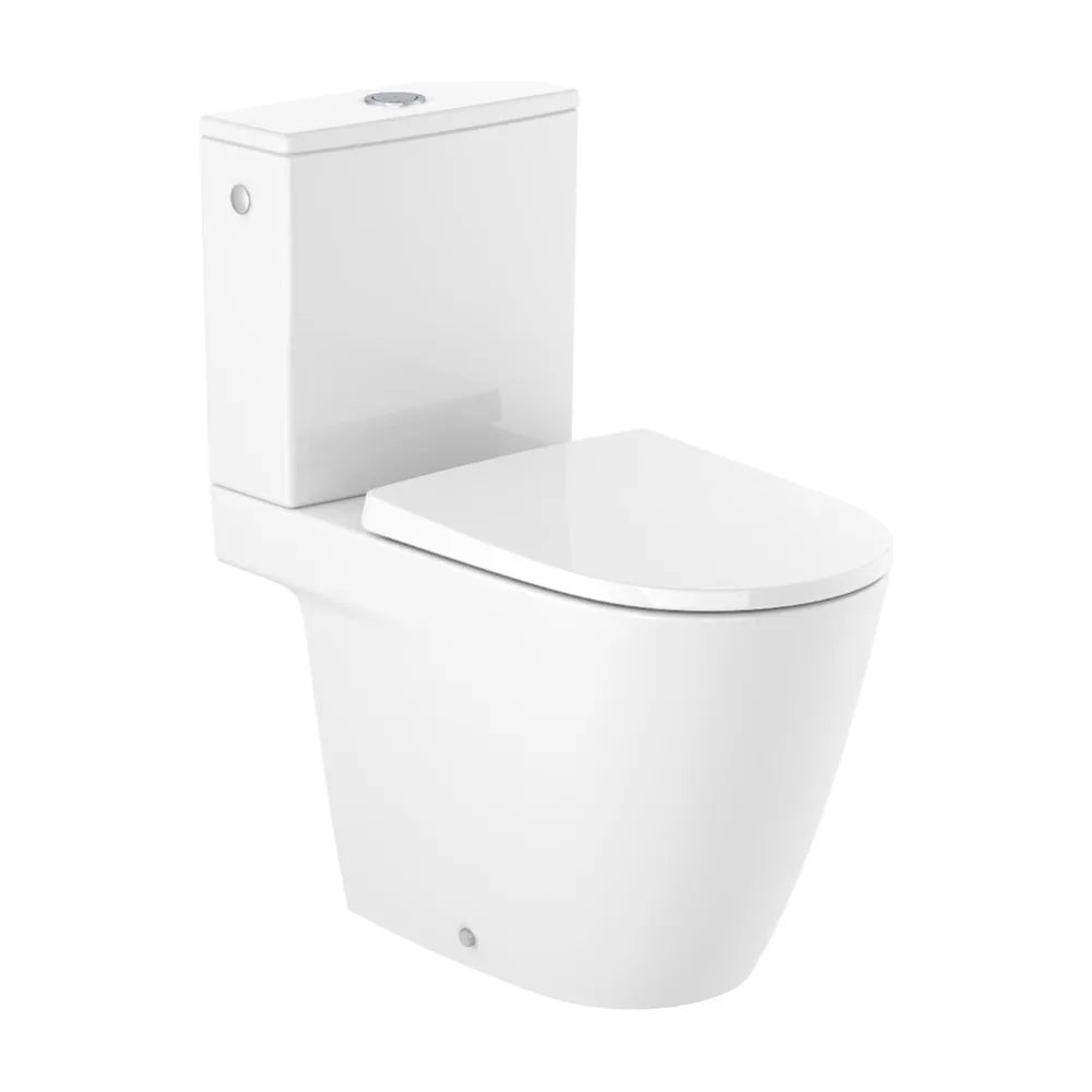 Inodoro Redondo Tanque Bajo y Salida Dual Brillante y Rimless Ona Blanco Roca - Vista 1