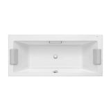 Bañera Rectangular Acrílica Roca Vythos Biplaza Blanca
