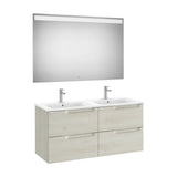 Conjunto with Basin Doble Madera Aleyda 120 cm White Roca