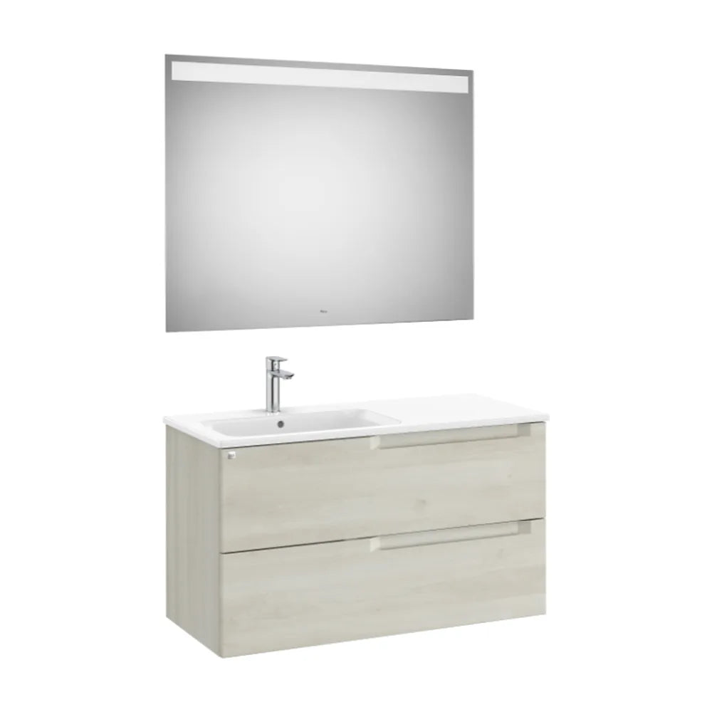 Conjunto Lavabo a Izquierda Madera Aleyda 100 cm Blanco Roca - Vista 1