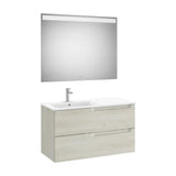 Conjunto Lavabo a Izquierda Madera Aleyda 100 cm White Roca