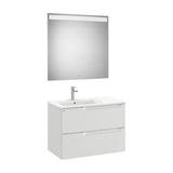 Conjunto Lavabo a Izquierda Gris Piedra Aleyda 80 cm Roca