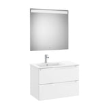 Conjunto Lavabo a Izquierda Aleyda 80 cm White Mate Roca