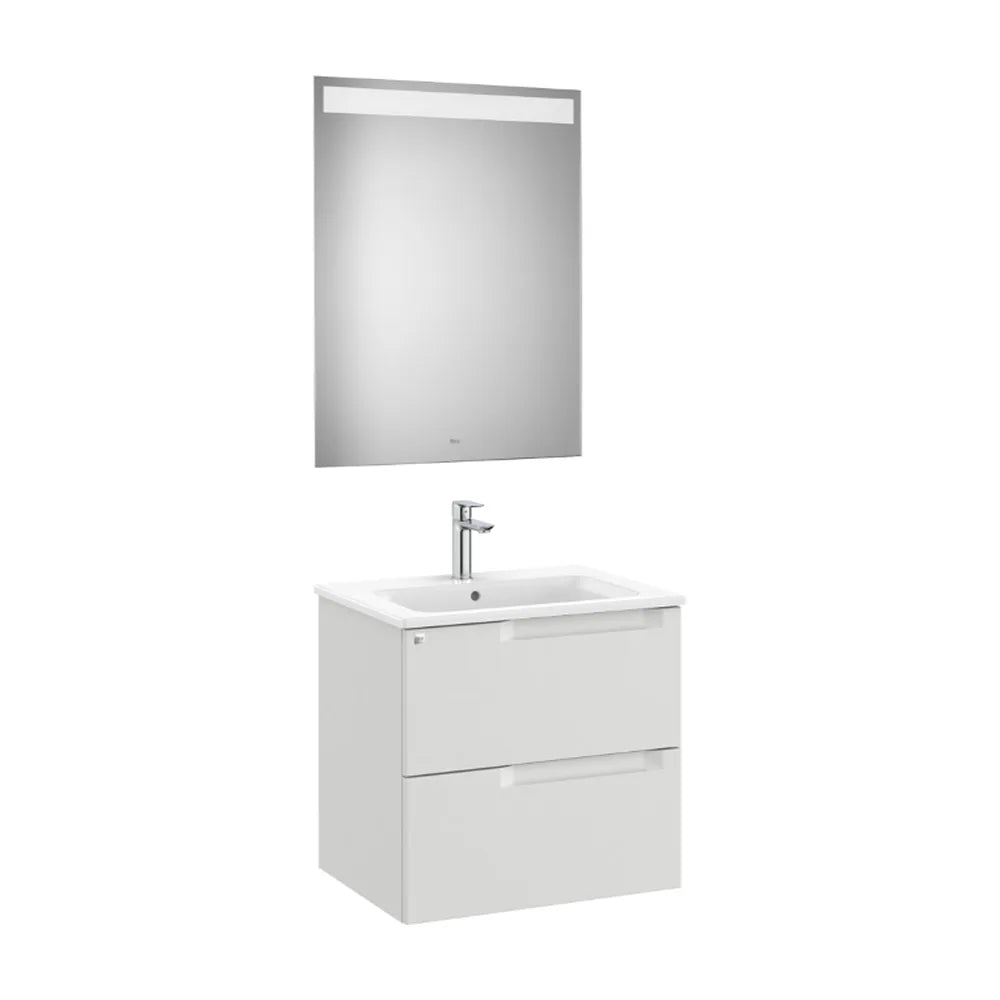 Conjunto Lavabo Centrado Gris Piedra Aleyda 60 cm Roca - Vista 1