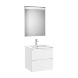 Ensemble Avec Bac Centré Blanc Mat Aleyda 60 cm Roca