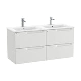 Móvel de Casa de Banho Com Lavatório Duplo de Largura de Cor Cinzento-pedra Aleyda 120 cm Roca