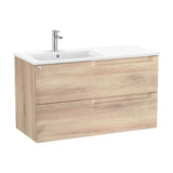 Bathroom Vanity Unit with Basin a Izquierda Aleyda de 100 cm Colección Unik Beige Roca
