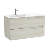 Bathroom Vanity Unit with Basin a Izquierda Madera Aleyda de 100 cm Colección Unik White Roca