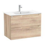 Bathroom Vanity Unit with Basin Centrado Madera de 80 cm Colección Aleyda Beige Roca
