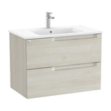 Bathroom Vanity Unit with Basin Centrado Madera de 80 cm Colección Aleyda White Roca