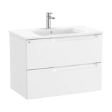 Mueble de Baño con Lavabo Centrado de 80 cm Colección Aleyda Blanco Mate Roca