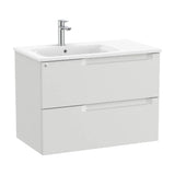 Bathroom Cabinet with Left Washbasin Stone Grey 80 cm Aleyda Collection Roca
