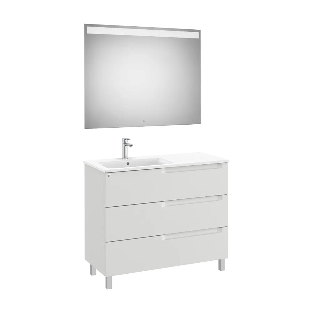 Conjunto de Lavabo a Izquierda Gris Piedra Aleyda 100 cm Roca - Vista 1