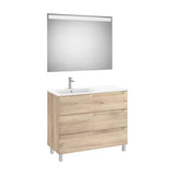 Conjunto Lavabo a Izquierda Madera Aleyda 100 cm Beige Roca
