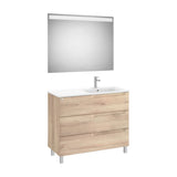 Conjunto Lavabo a Derecha Madera Aleyda 100 cm Beige Roca