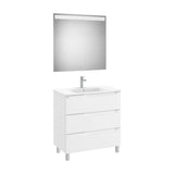 Conjunto de Lavabo Centrado Aleyda 80 cm White Mate Roca