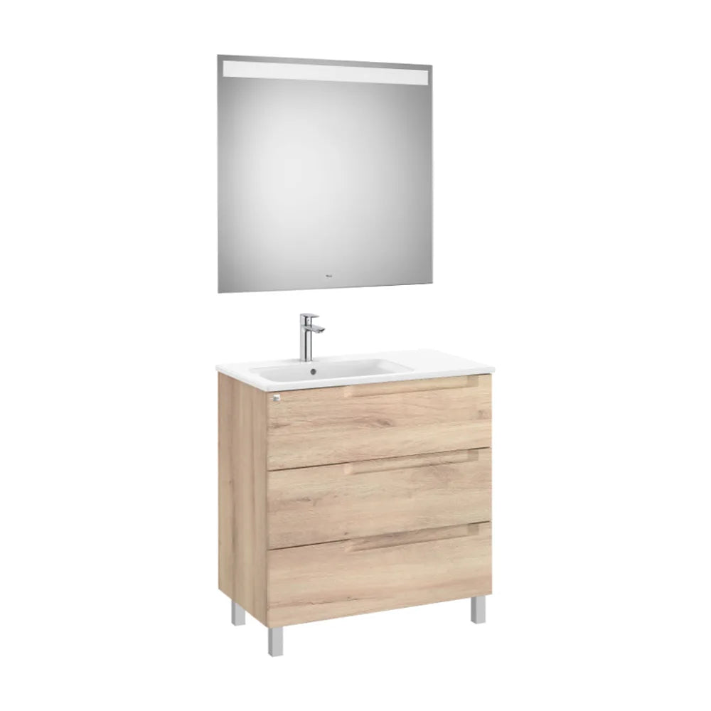 Conjunto Lavabo a Izquierda Madera Aleyda 80 cm Beige Roca - Vista 1