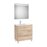 Conjunto Lavabo a Izquierda Madera Aleyda 80 cm Beige Roca