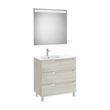 Ensemble Avec Bac À Gauche Blanc Bois Aleyda 80 cm Roca
