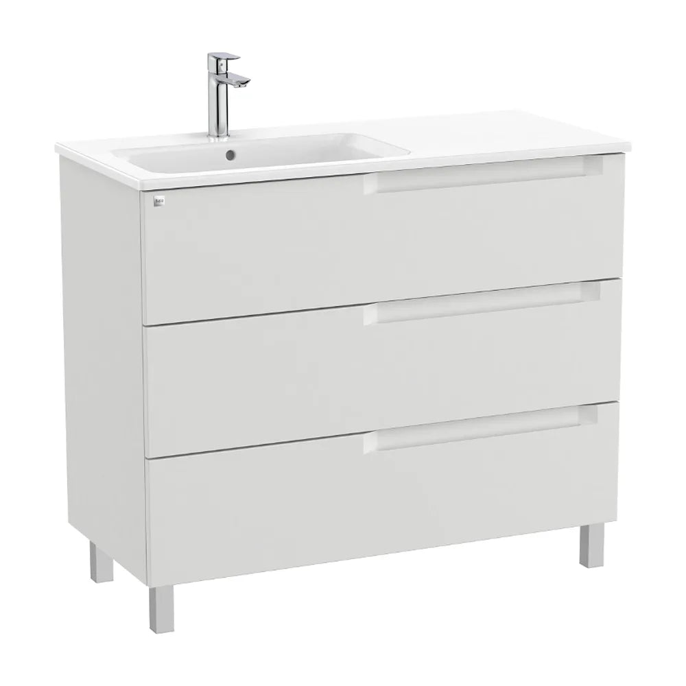 Mueble de Baño con Lavabo a Izquierda Gris Piedra de 100 cm Colección Aleyda Roca - Vista 1