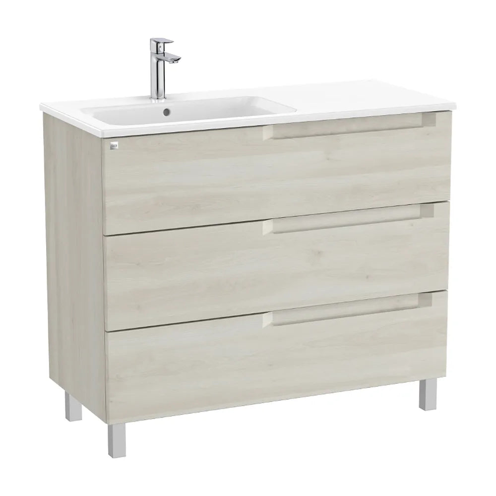 Mueble de Baño con Lavabo a Izquierda Madera de 100 cm Colección Aleyda Blanco Roca - Vista 1