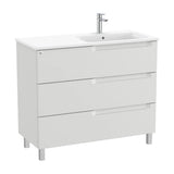 Bathroom Vanity Unit with Basin a la Derecha Gris Piedra de 100 cm Colección Aleyda Roca