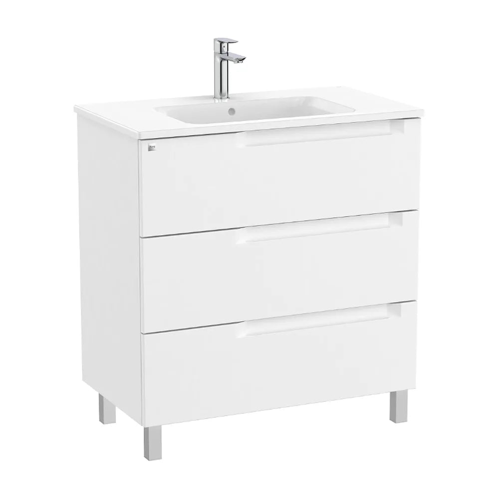 Mueble de baño con lavabo centrado 80 cm de ancho en color blanco mate Aleyda Roca - Vista 1