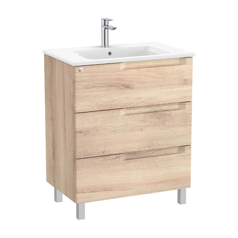 Mueble de Baño con Lavabo Centrado Madera de 70 cm Colección Aleyda Beige Roca - Vista 1
