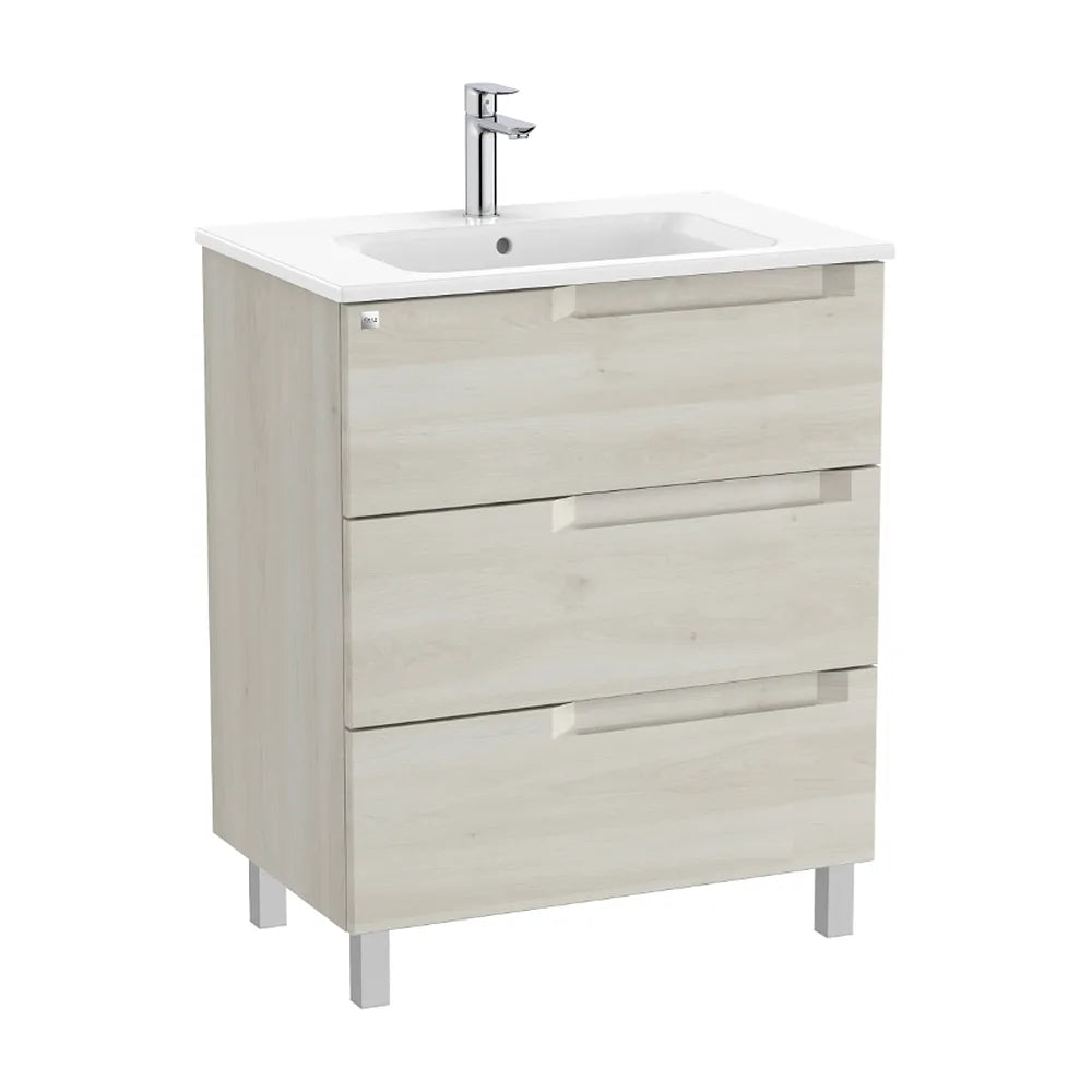 Mueble de Baño con Lavabo Centrado Madera de 70 cm Colección Aleyda Blanco Roca - Vista 1