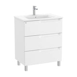 Mueble de baño con lavabo centrado 70 cm de ancho en color blanco mate Aleyda Roca