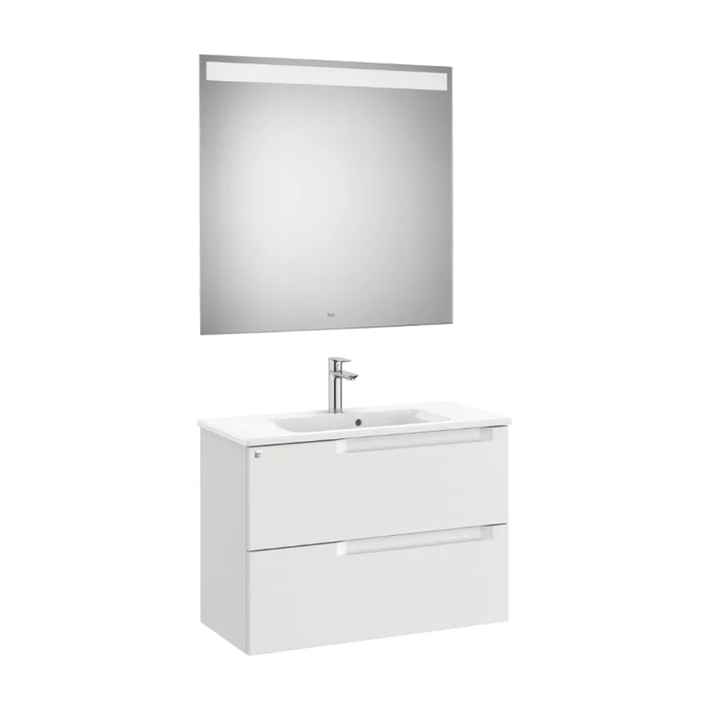 Conjunto de Lavabo Centrado Gris Piedra Aleyda 80 cm Roca - Vista 1