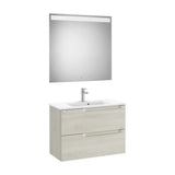 Conjunto con Lavabo Centrado Madera Aleyda 80 cm Blanco Roca