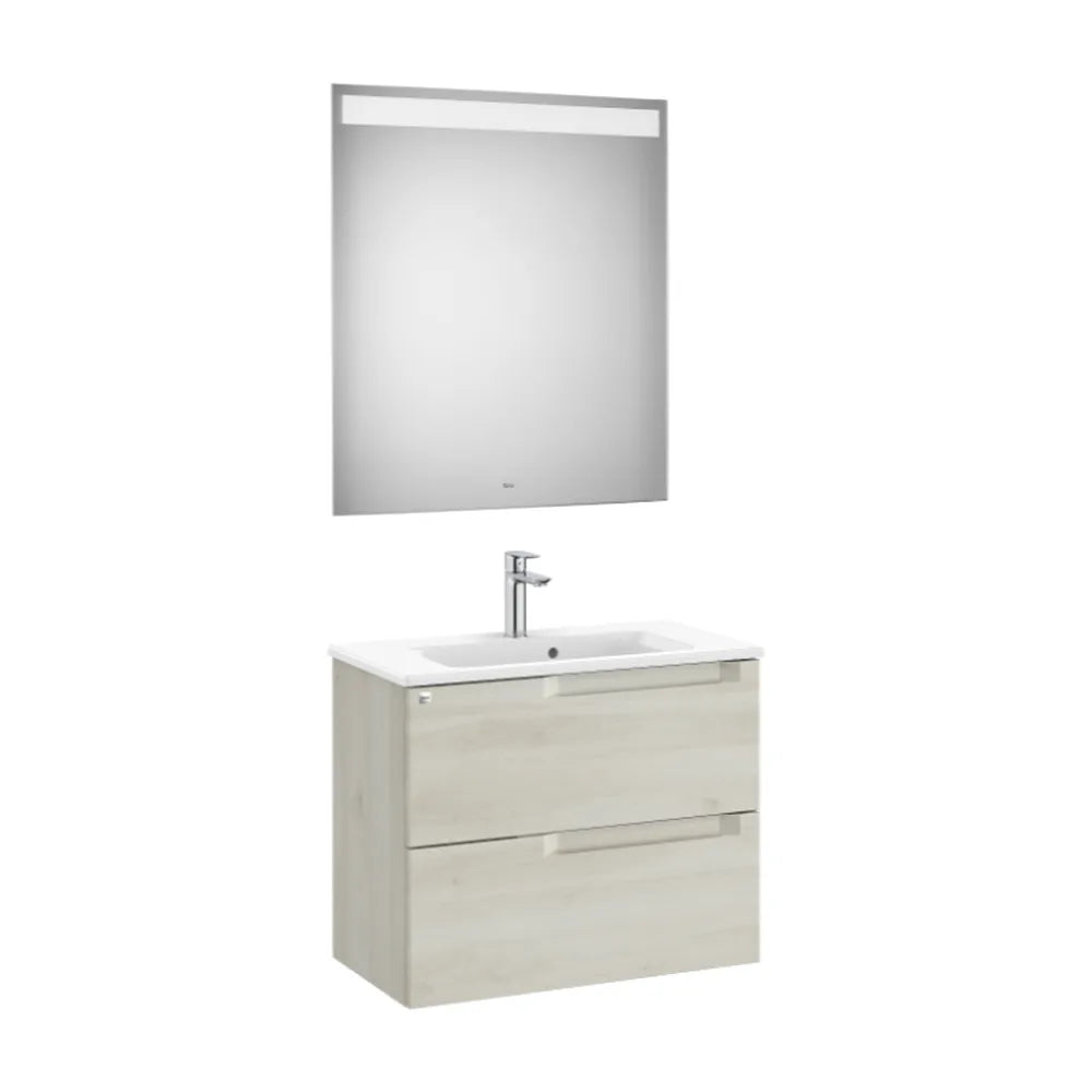 Conjunto de Lavabo Centrado Madera Aleyda 70 cm Blanco Roca - Vista 1