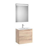 Conjunto de Lavabo Centrado Madera Aleyda 60 cm Beige Roca