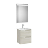 Conjunto de Lavabo Centrado Madera Aleyda 50 cm White Roca
