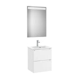 Conjunto de Lavabo Centrado Aleyda 50 cm White Mate Roca