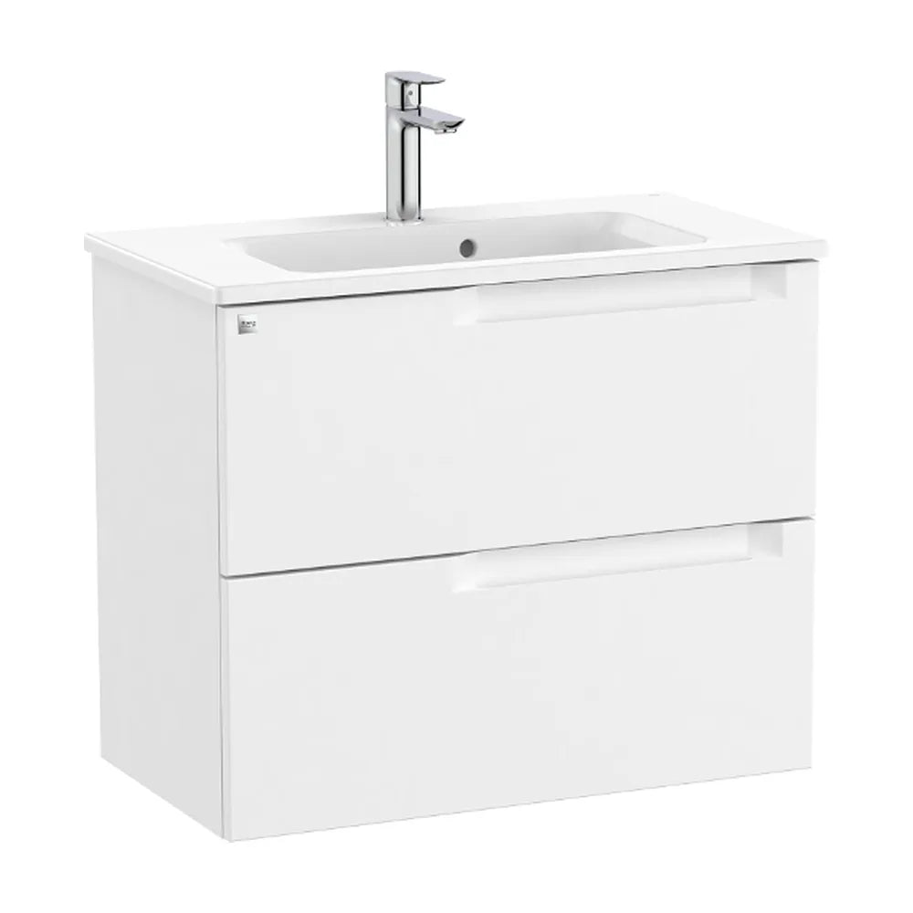 Mueble de baño de 70 cm de ancho con lavabo centrado en color blanco mate Aleyda Roca - Vista 1