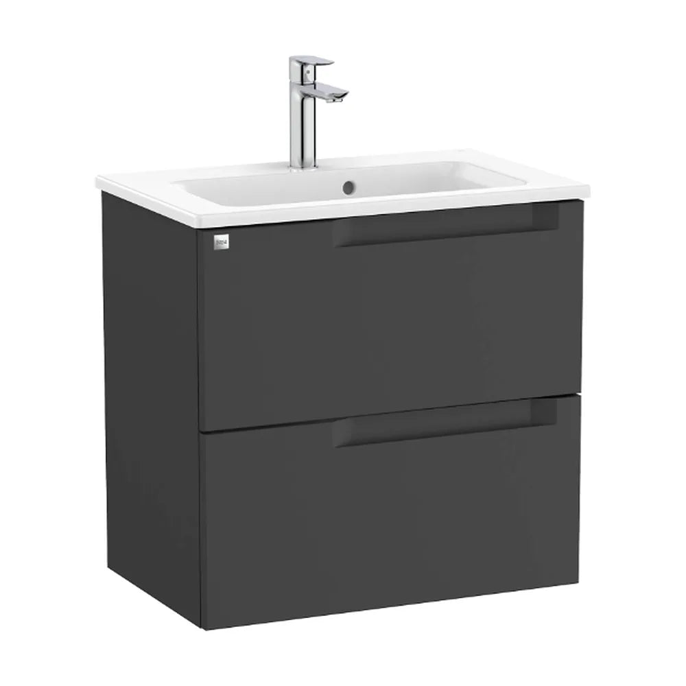 Mueble de Baño con Lavabo Centrado de 60 cm Colección Aleyda Negro Mate Roca - Vista 1