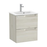 Bathroom Vanity Unit with Basin Centrado Madera de 50 cm Colección Aleyda White Roca