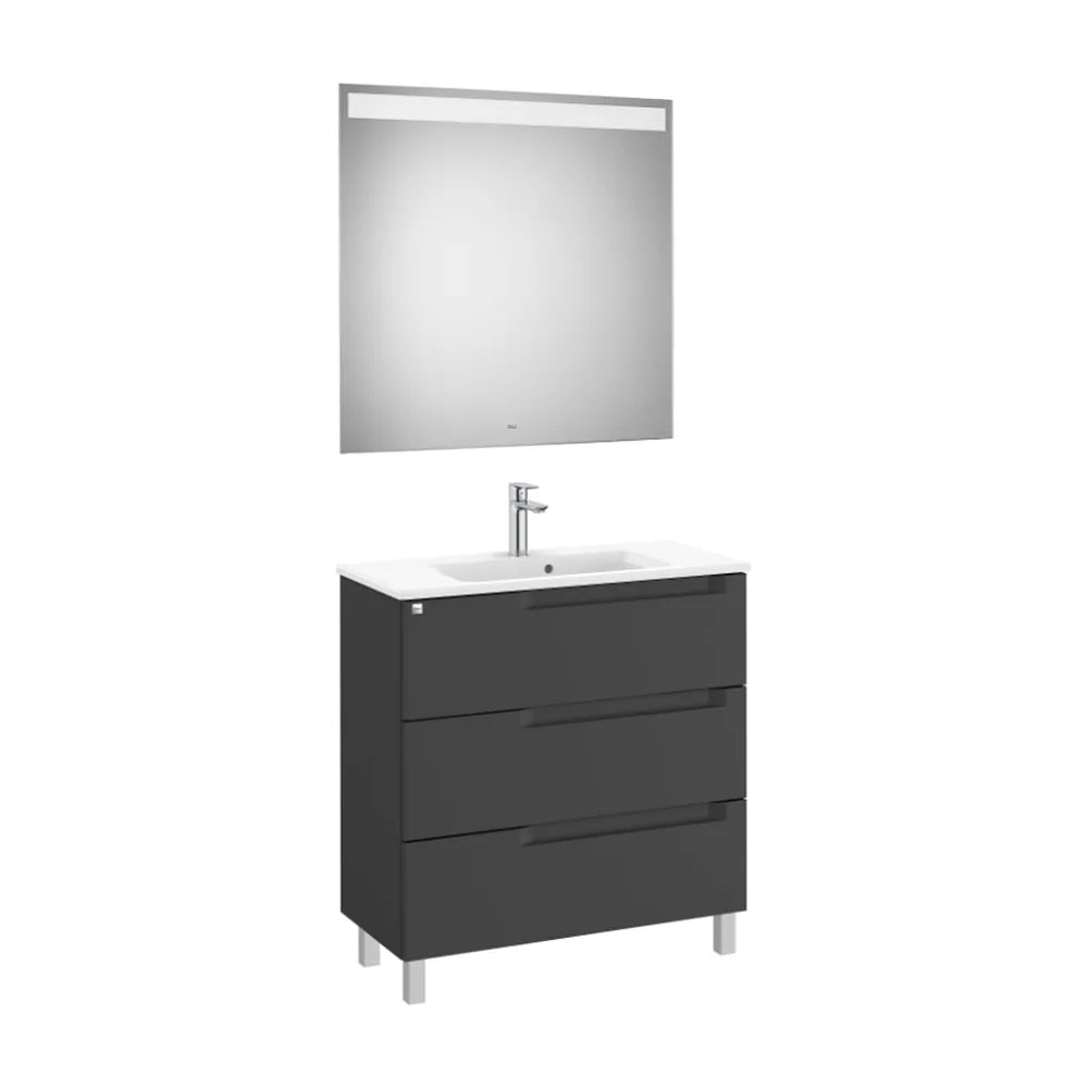 Conjunto de Lavabo Compacto Aleyda 80 cm Negro Mate Roca - Vista 1