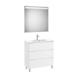 Conjunto de Lavabo Compacto Rocad Aleyda 80 cm White Mate Roca