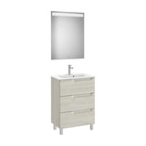 Conjunto de Lavabo Compacto Madera Aleyda 60 cm White Roca