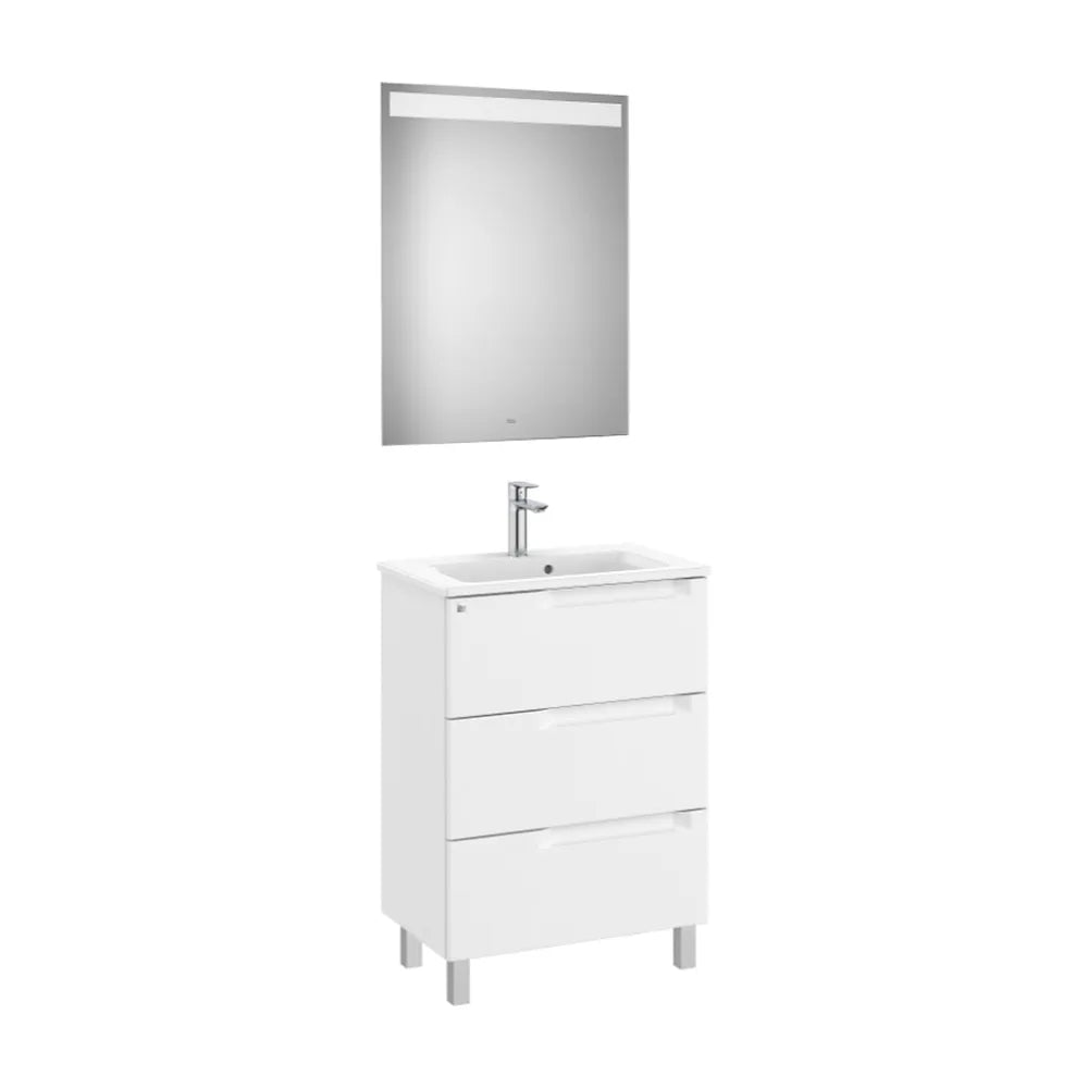 Conjunto de Lavabo Compacto Aleyda 60 cm Blanco Mate Roca - Vista 1