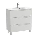 Bathroom Vanity Unit with Basin Compacto Gris Piedra de 80 cm Colección Aleyda Roca