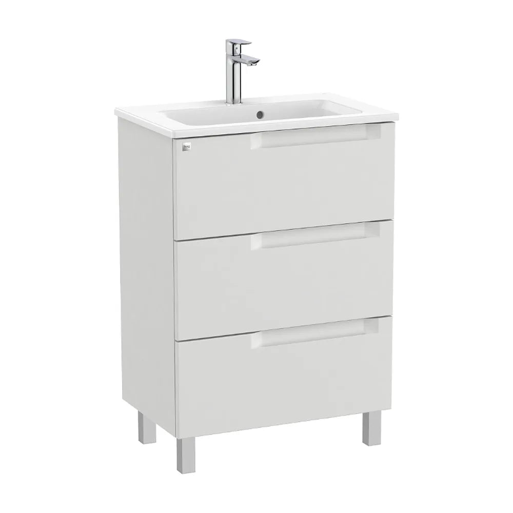 Mueble de Baño con Lavabo Compacto Gris Piedra de 60 cm Colección Aleyda Roca - Vista 1